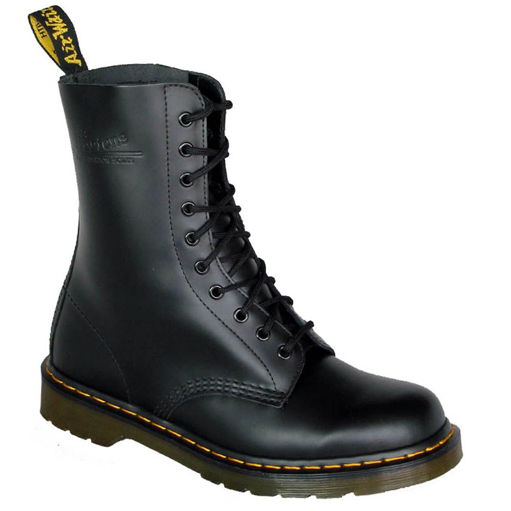 Dr Martens 1490 10 Loch Schuh SMOOTH schwarz (gelbe Naht) 11857001