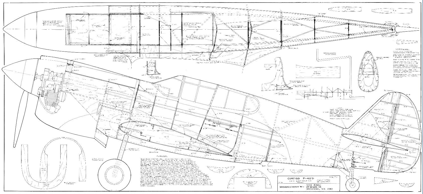 Bauplan Curtiss P40 D (Nick Ziroli) 94