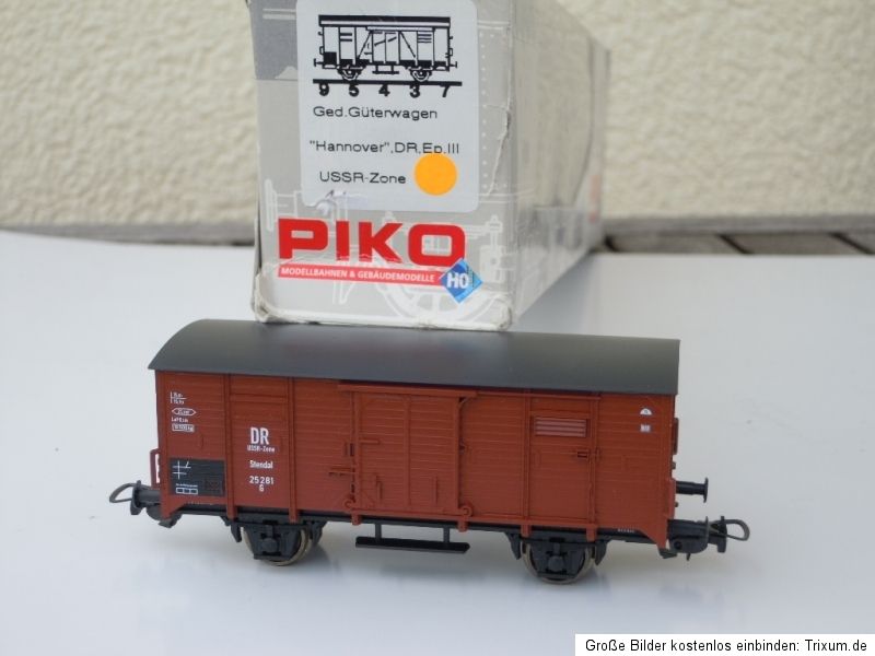 Piko 95437 gedeckter Güterwagen Stendal G in OVP, DR Ep.3a, Top Wagen