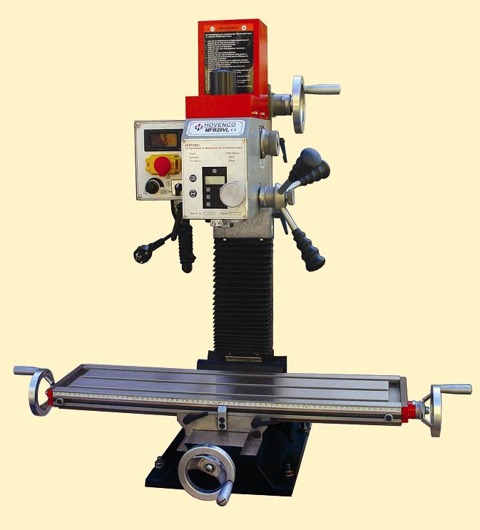 Bohrfräse Bohrmaschine Fräsmaschine Digital mit extra langem Tisch