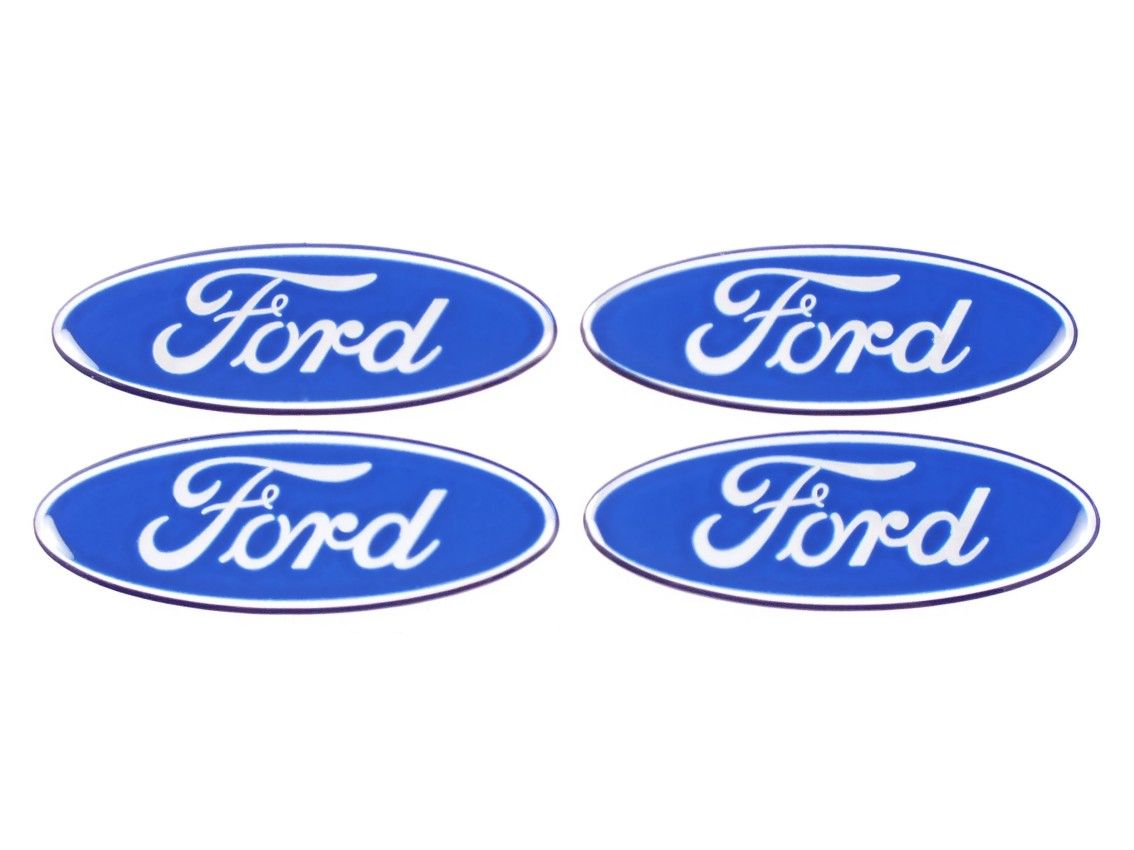 FORD 4 Stück ★ SILIKON 70x27mm Oval Aufkleber Emblem