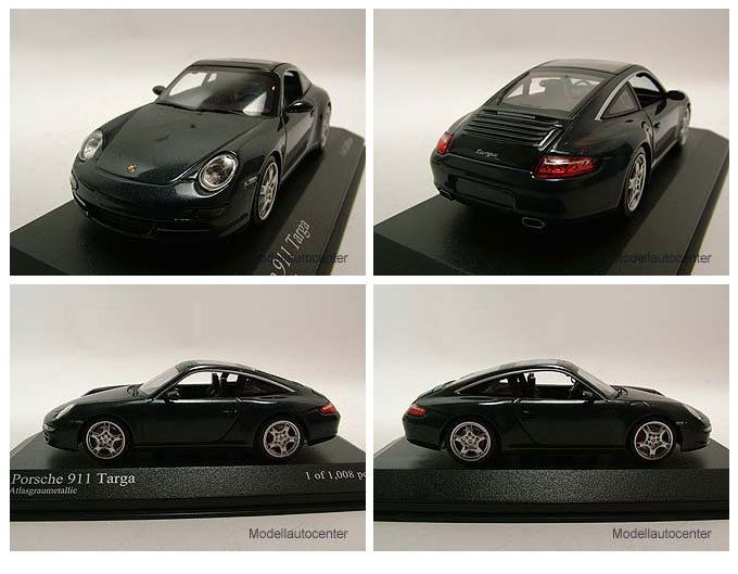 Porsche 911 Targa 997 2006 grau metallic Modellauto 1 43 Minichamps