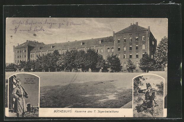 tolle AK Bückeburg, Kaserne des 7. Jägerbataillons 1917