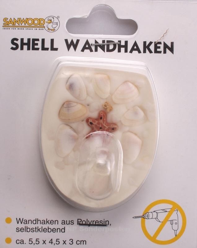 Handtuchhaken Sanwood Shell Badzubehör Meeresmotiv Bad Klebhaken