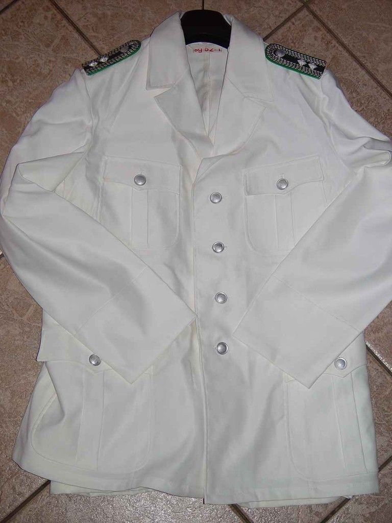 DDR Vopo Volkspolizei Uniformjacke weiß, Meister Größe m52