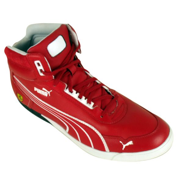 Mid SF Rot Schuhe Ferrari Motorsport Leder Turnschuhe 39   47