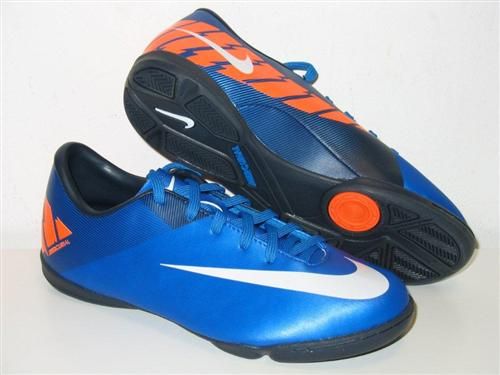 NIKE HALLENSCHUHE MERCURIAL VICTORY II ID BLAU Gr 36,5