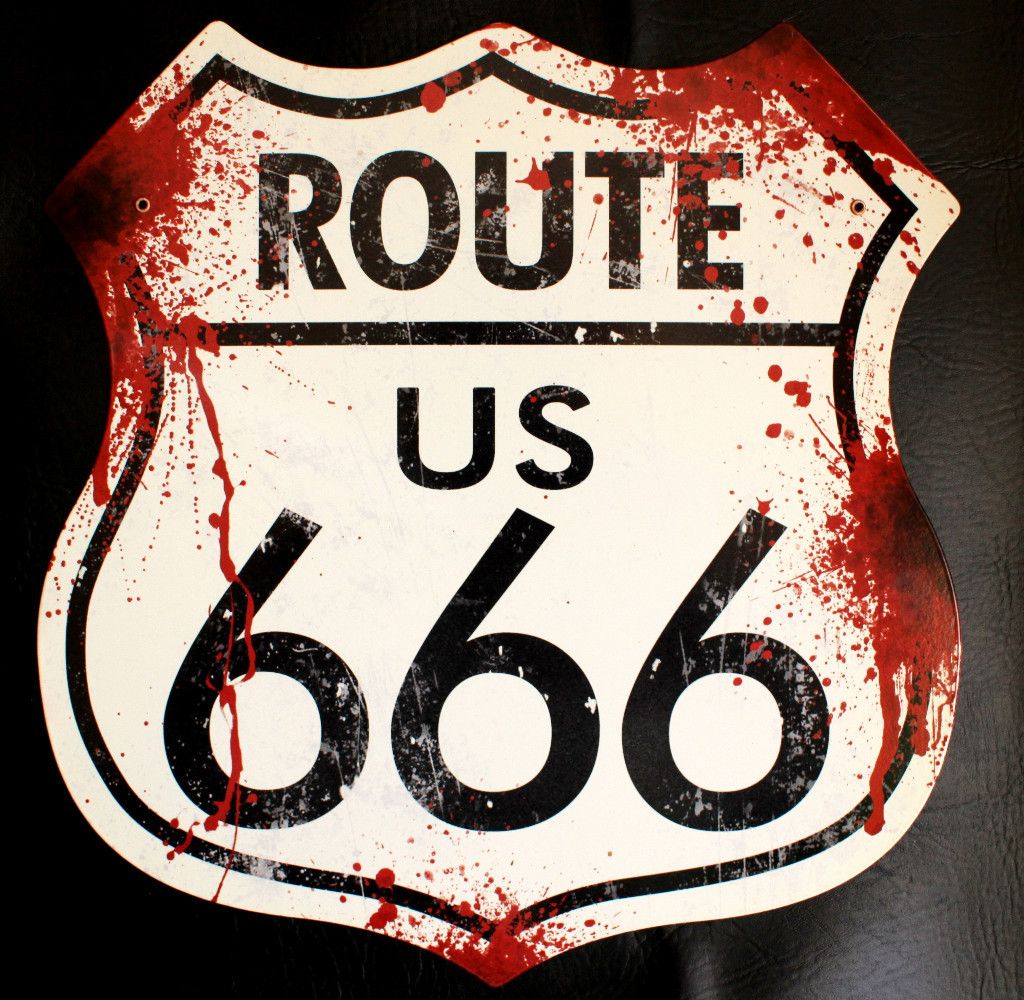  Route 666 Strassenschild Route US 66 Sign Blechschild Schild Gross