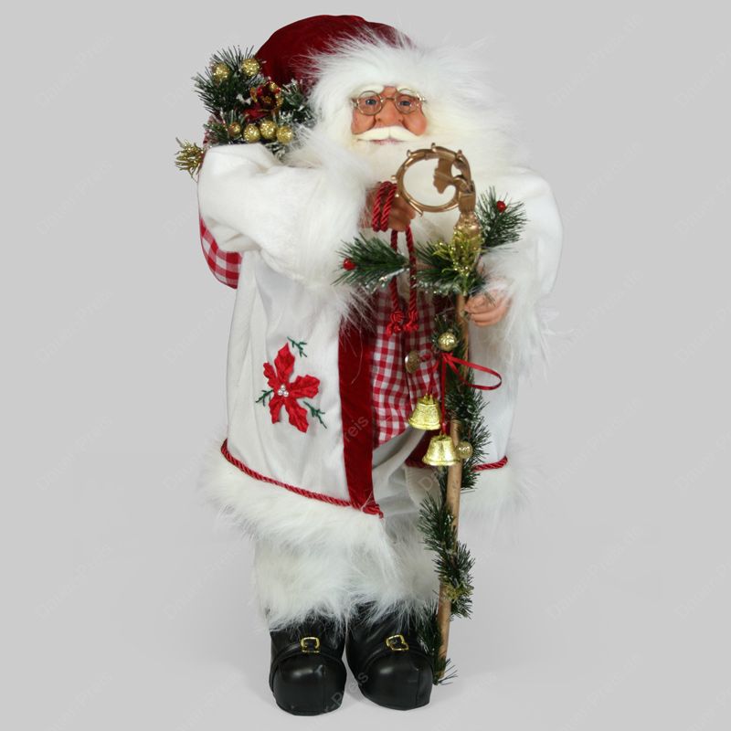 NIKOLAUS WEIHNACHTSMANN 61 CM GROß STEHEND FIGUR PUPPE