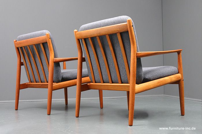 Grete Jalk Teak Sessel Glostrup Møbelfabrik Easy Chair Denmark