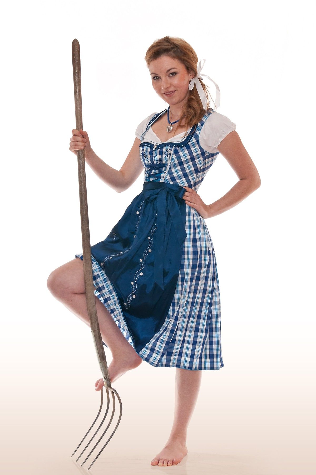 SPIETH & WENSKY   NEU EINGETROFFEN   MIDI DIRNDL MONI KARO BLAU GR