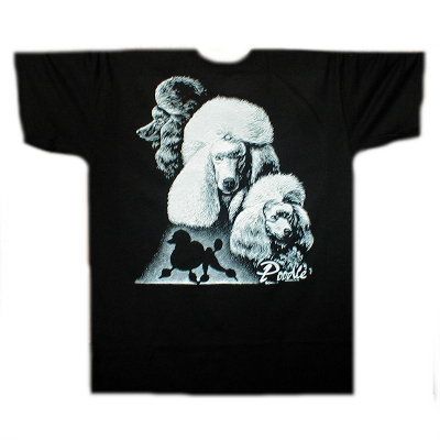 WEISSER PUDEL T SHIRT / US MOTIV / POODLE / WUNDERSCHÖN