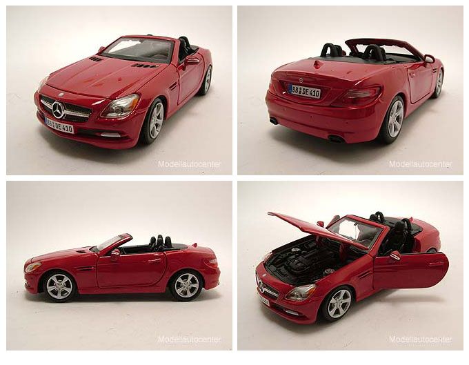 Mercedes SLK 2011 rot, Modellauto 124, Maisto