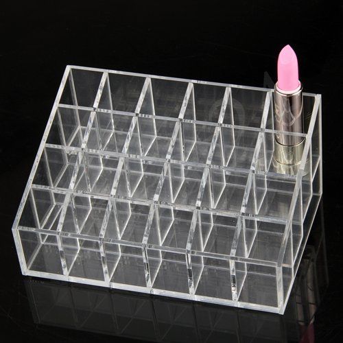 Transparent 24 Faecher Lippenstift Halter Organizer Lippenstifthalter