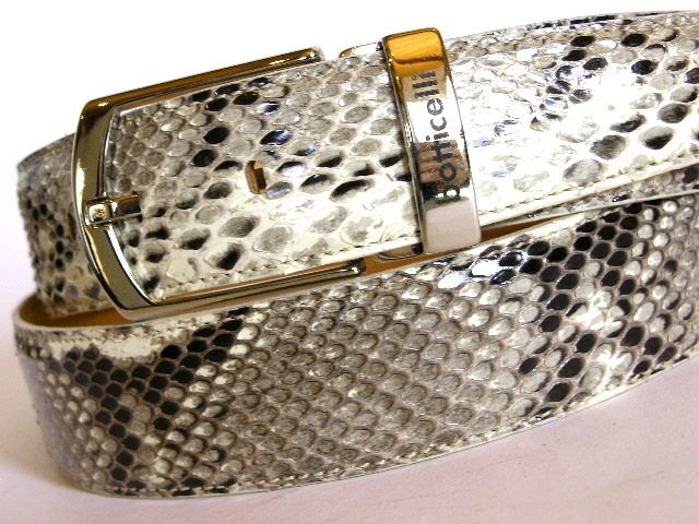 ROBERTO BOTTICELLI Luxus  Schlangen Python Look LEDER GÜRTEL Belt NEU