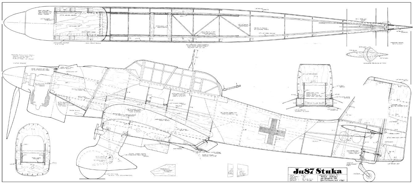 Bauplan Junkers Ju 87 Stuka (Nick Ziroli) 100