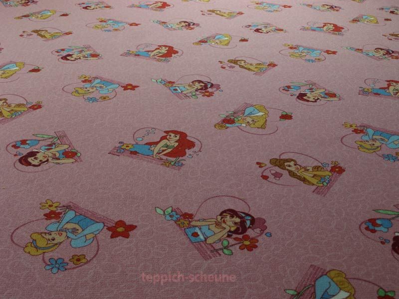 DISNEY PRINZESSIN ROSA TEPPICHBODEN 400 CM 10,95€/m²