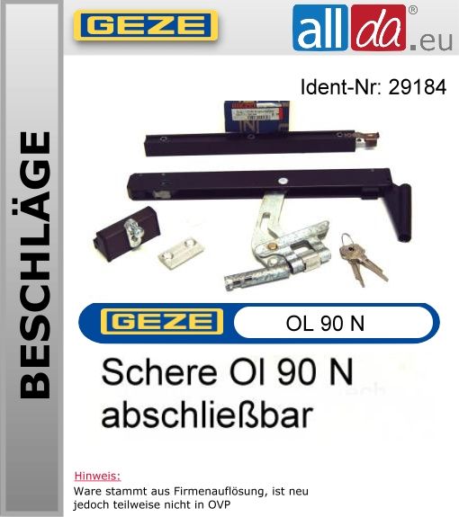 GEZE Oberlichtschließer OL 90 N abschließbar ( 29184 )