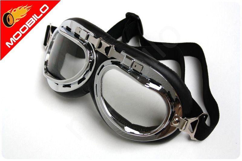 Motorradbrille Fliegerbrille Biker Brille ATV Quad Oldtimer Retro 102