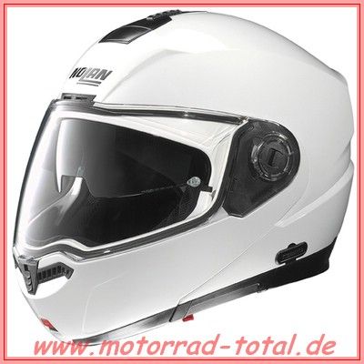 NEW NOLAN N104 Classic N Com Motorrad Klapphelm weiss Gr. L NEU System