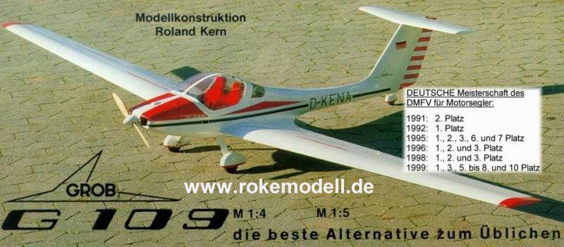 ROKE GROB G 109, Spannweite 4,15 m, Motorsegler M 14