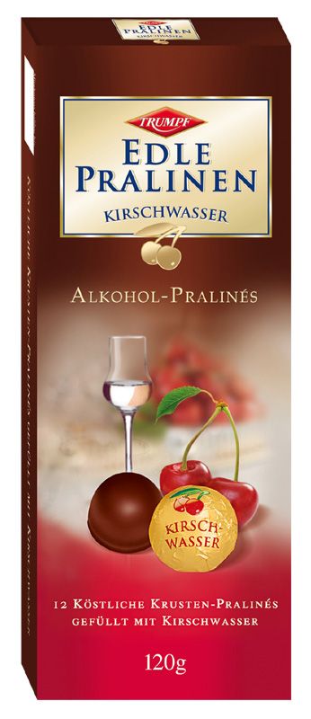 Trumpf Edle Pralinen KIRSCHWASSER 120g Alkohol Pralines