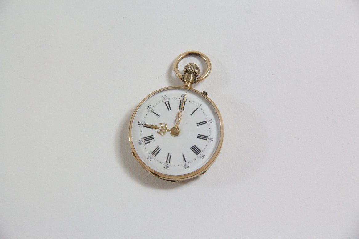 Schöne goldene Taschenuhr 14K / 585 ca. 1900