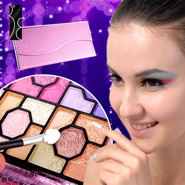 100 Farben LIDSCHATTEN Palette Eyeshadow Make up Luxus Pink Verpackung