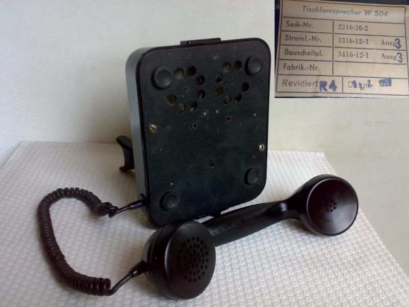 W48 TELEFON BAKELIT WÄHLSCHEIBE W501 BAUHAUS POST PHONE W 48 SCHWARZ