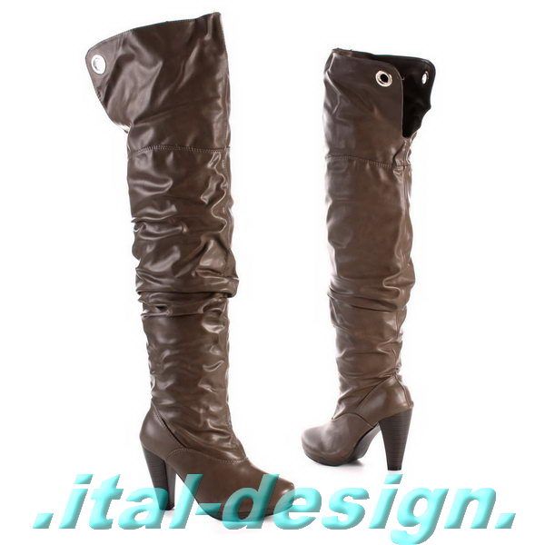 LUXUS NEU DESIGNER DAMENSCHUHE OVERKNEE STIEFEL h77l 