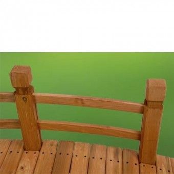 Dema Gartenbrücke Natur 148 cm Brücke Holzbrücke Teichbrücke