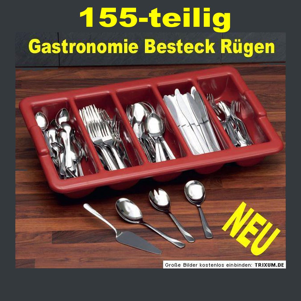 Gastro Besteck 155 teilig fuer 30 Personen NEU Edelstahl Besteckset