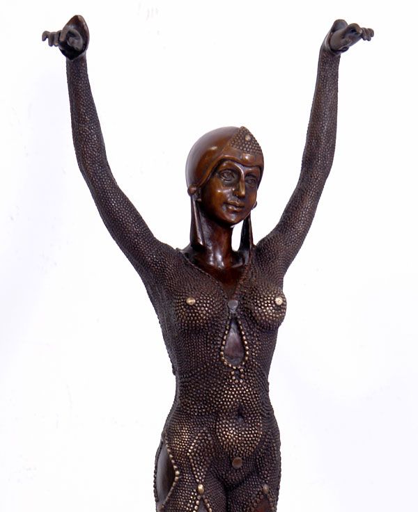 RUSSISCHE BALLETT TÄNZERIN BRONZE SKULPTUR ca.66cm Art Déco