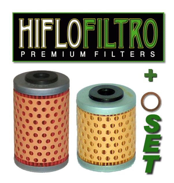 HIFLO Ölfilter Set KTM 250 400 450 EXC Racing XC ATV