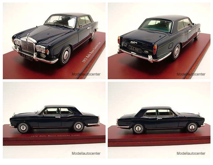 Rolls Royce Corniche Coupe 1972 dunkelblau, Modellauto 143 / True