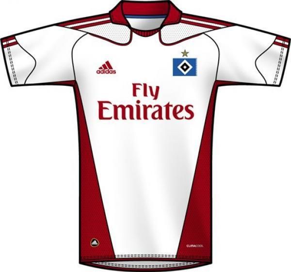 HSV Hamburger SV CLIMACOOL Kinder 164 weiß mit Fly Emirates