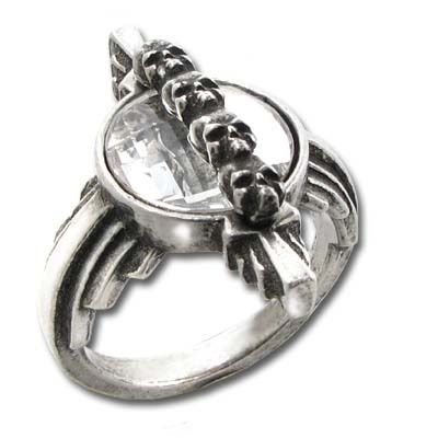 Gothic Steampunk Neo Viktorianisch Ring Skull Totenschädel ALCHEMY