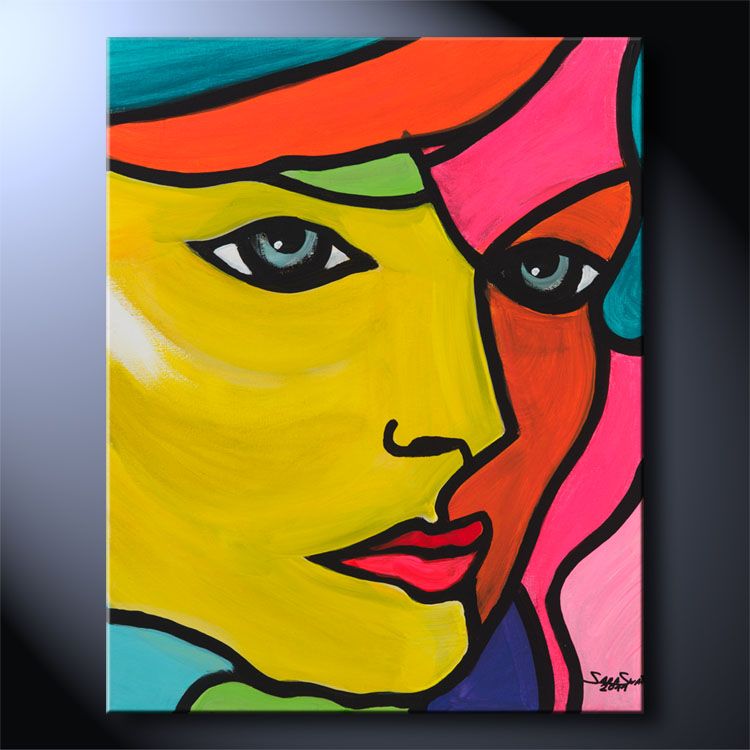 SARA SWATI supergirl Gemaelde Acryl Malerei Kunst Abstrakt Original