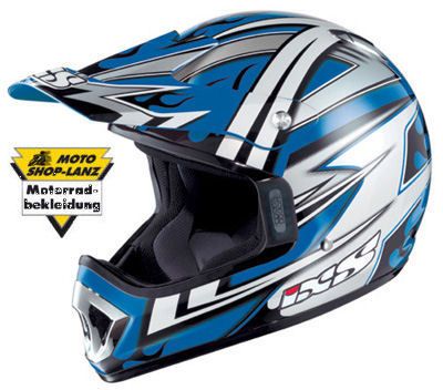 IXS HX166 Fiberglas Crosshelm Enduro Quad blau/sw/ws XS