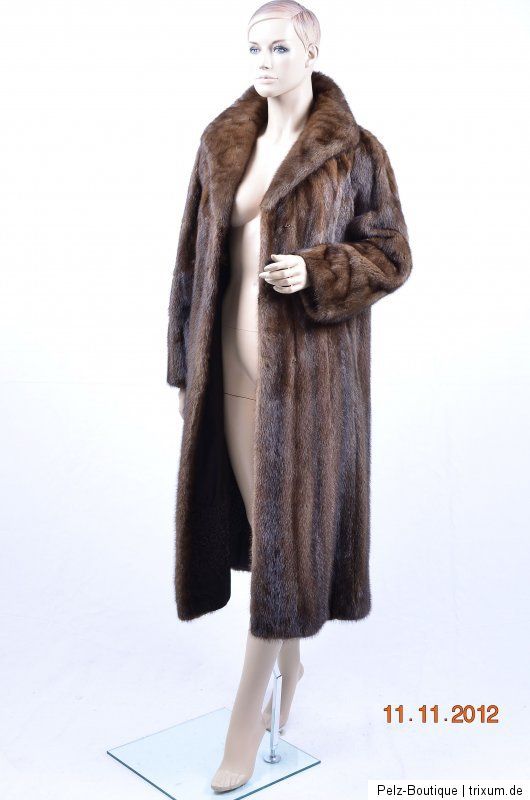 NERZMANTEL demi buff fur coat Nerz ECHTER SAGA MINK Pelzmantel vison