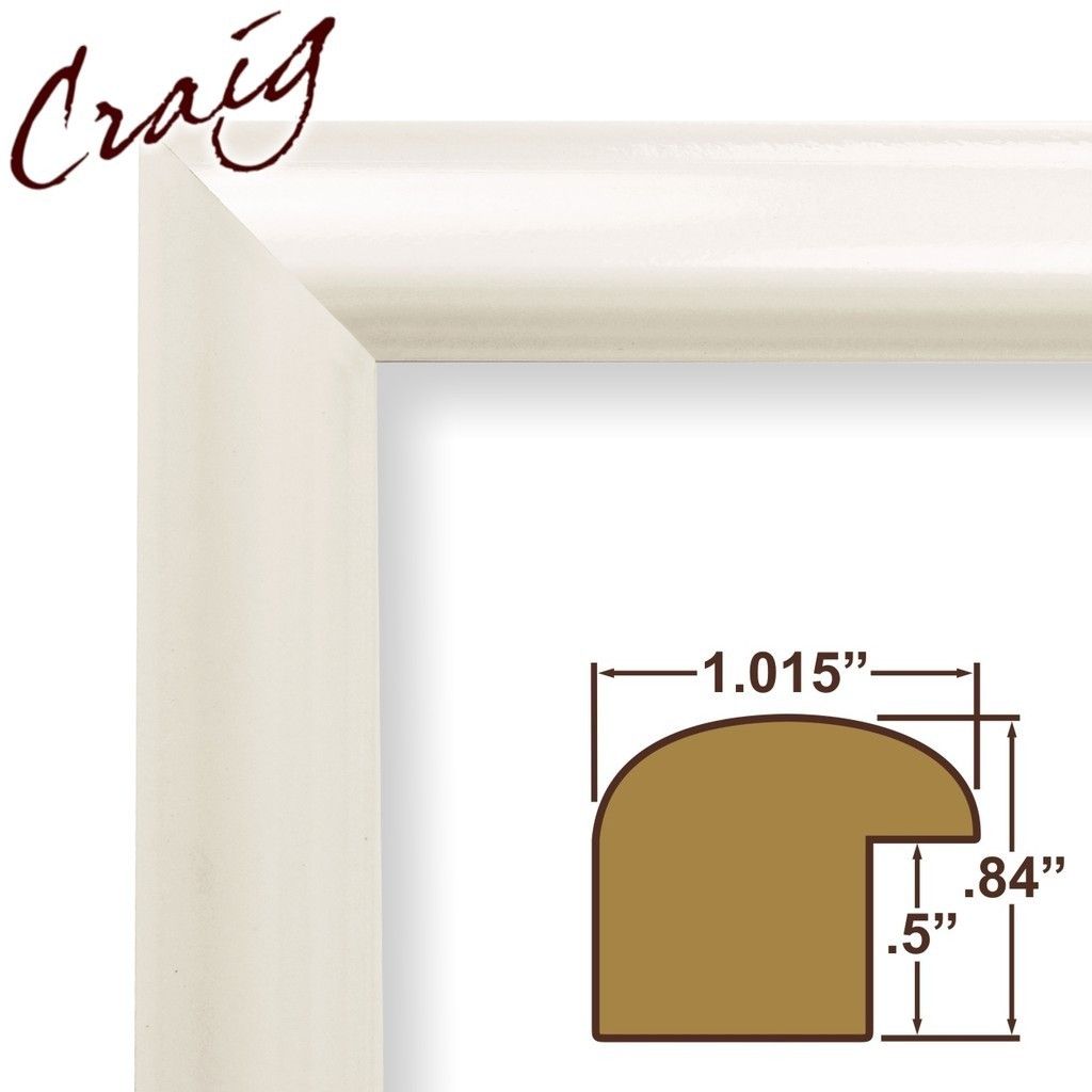 Picture Frame Smooth Satin White 1 Wide Complete New Frame (FW177WH