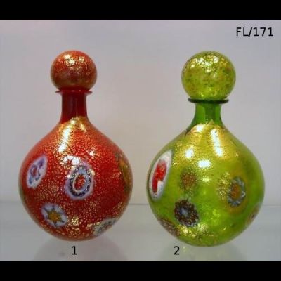 FL/171/2 GLASMASTER LORENZO FERRO MURANO GLAS VASE MIT GOLD