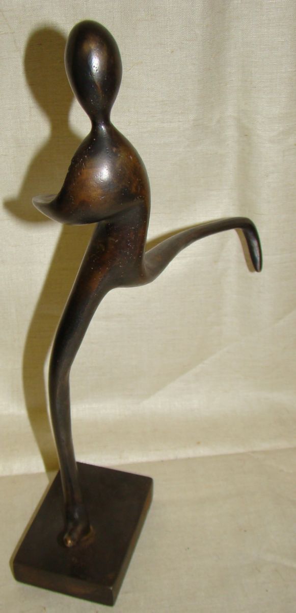 moderne Bronze Skulptur Läufer, H 35 cm 185/11086