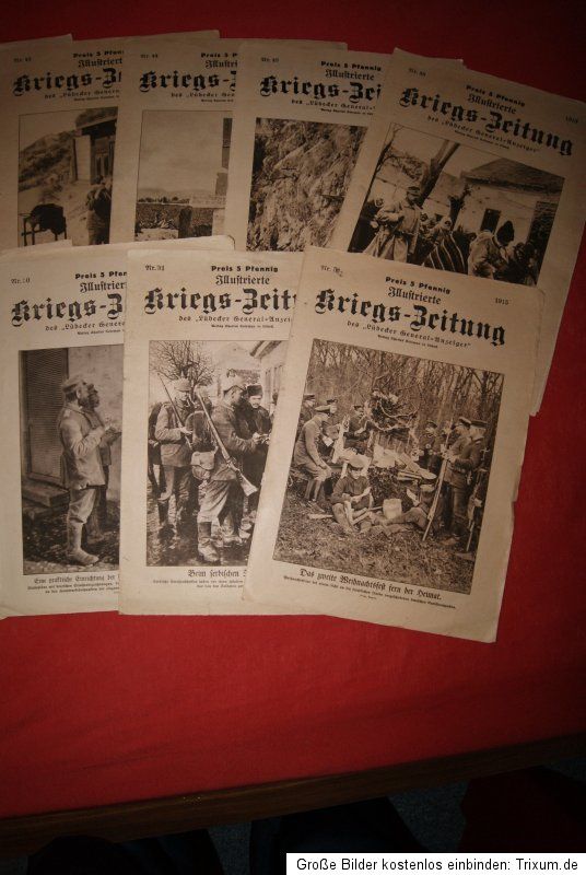 13 Kriegs   Zeitung / Illustrierte 1915 / Lübecker