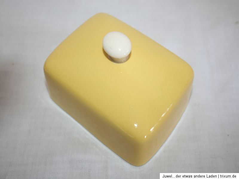 Villeroy&Boch,Butterdose,SAAR F,Mettlach Saar,Butterdose gelb,50er