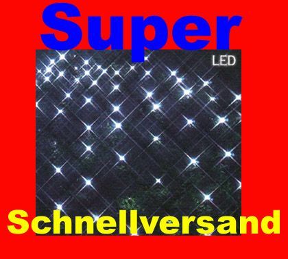 Lichternetz 192 LED kalt weiß Lichtervorhang 3x3m