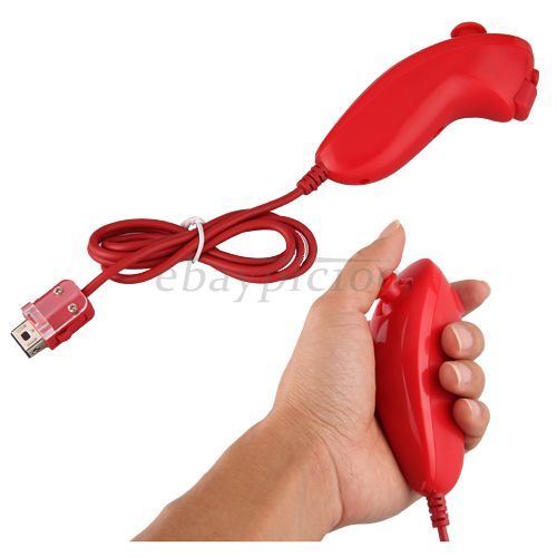 Ersatz Nunchuck Nunchuk Controller Rot für Nintendo Wii