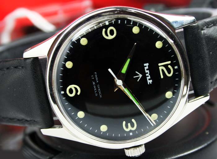 HMT Handaufzug Military Radium Stahl Radium Uhren Watch