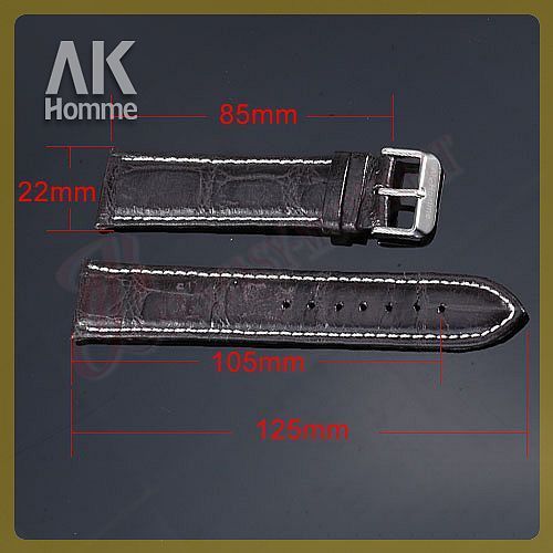 Neu weich Herren AK homme Ersatz Leder Armband Uhr 20mm 22mm 24mm