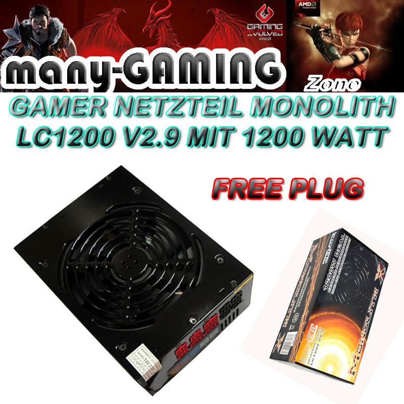 Computer PC Gamer Netzteil MONOLITH X LC1200 1200 Watt 140mm Lüfter